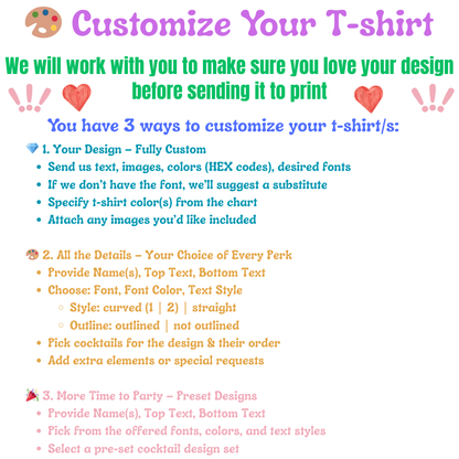 Customizable Bachelorette Party T-shirt