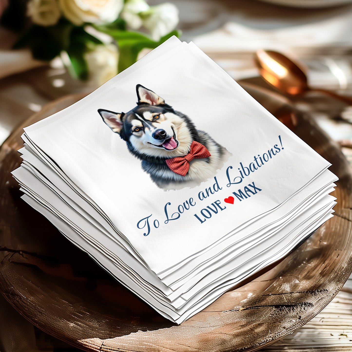 Customizable Wedding P Napkins