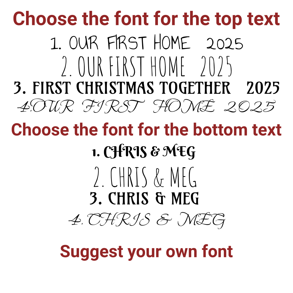 Personalized Text Choose Your Font Product