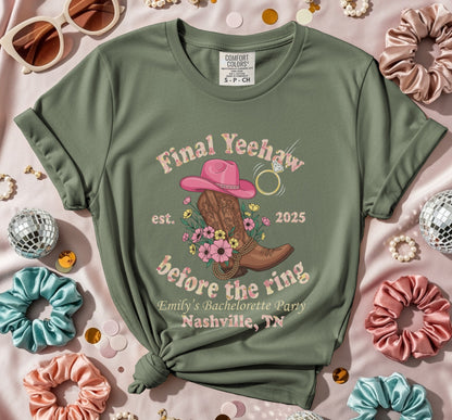 Final Yeehaw Before the Ring Bachelorette Party Shirt