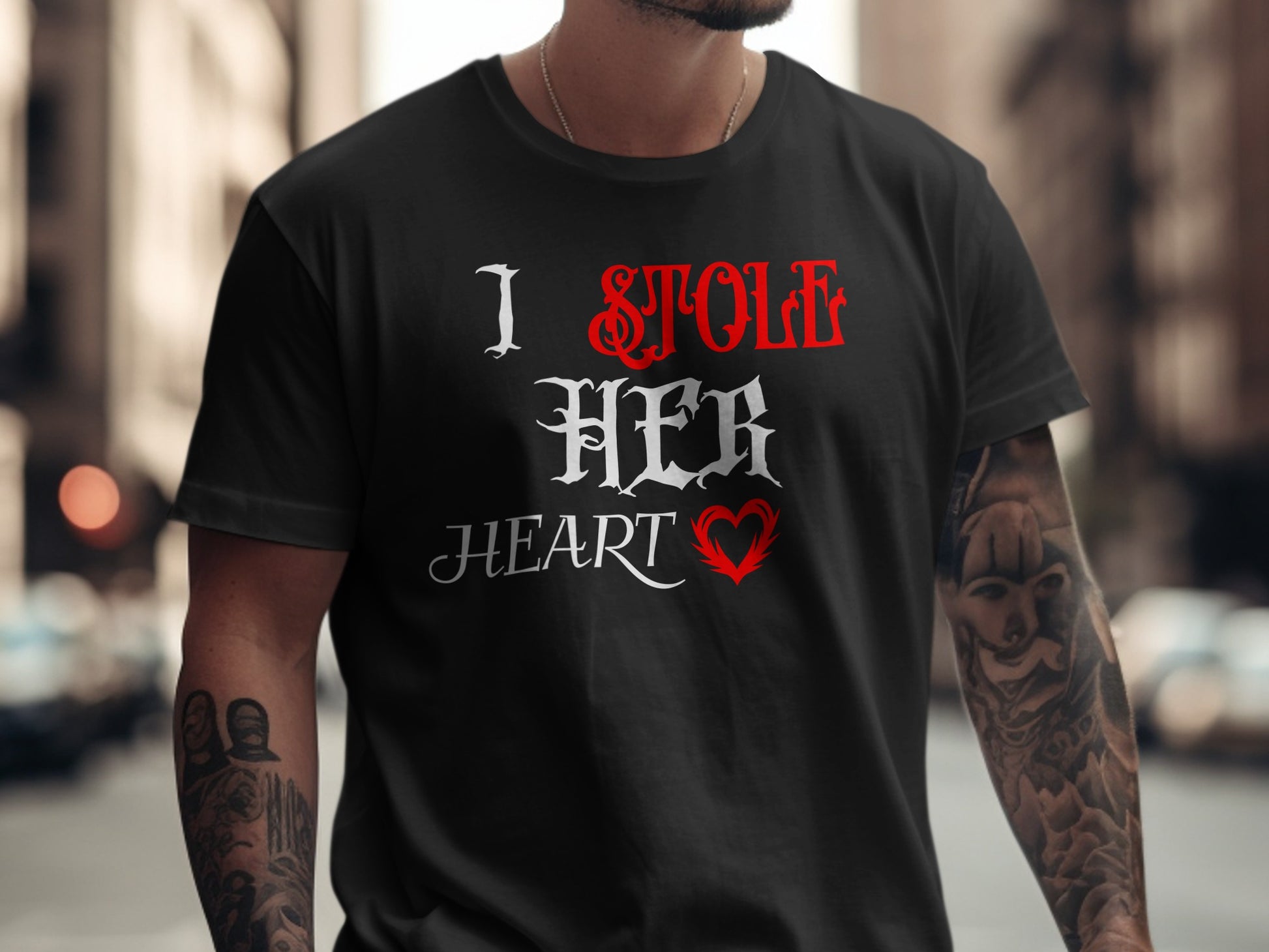 I Stole Her Heart Graphic Statement T-Shirt product type
