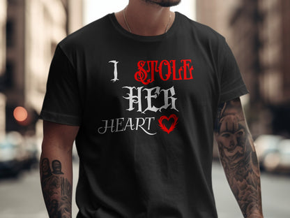 I Stole Her Heart Graphic Statement T-Shirt product type