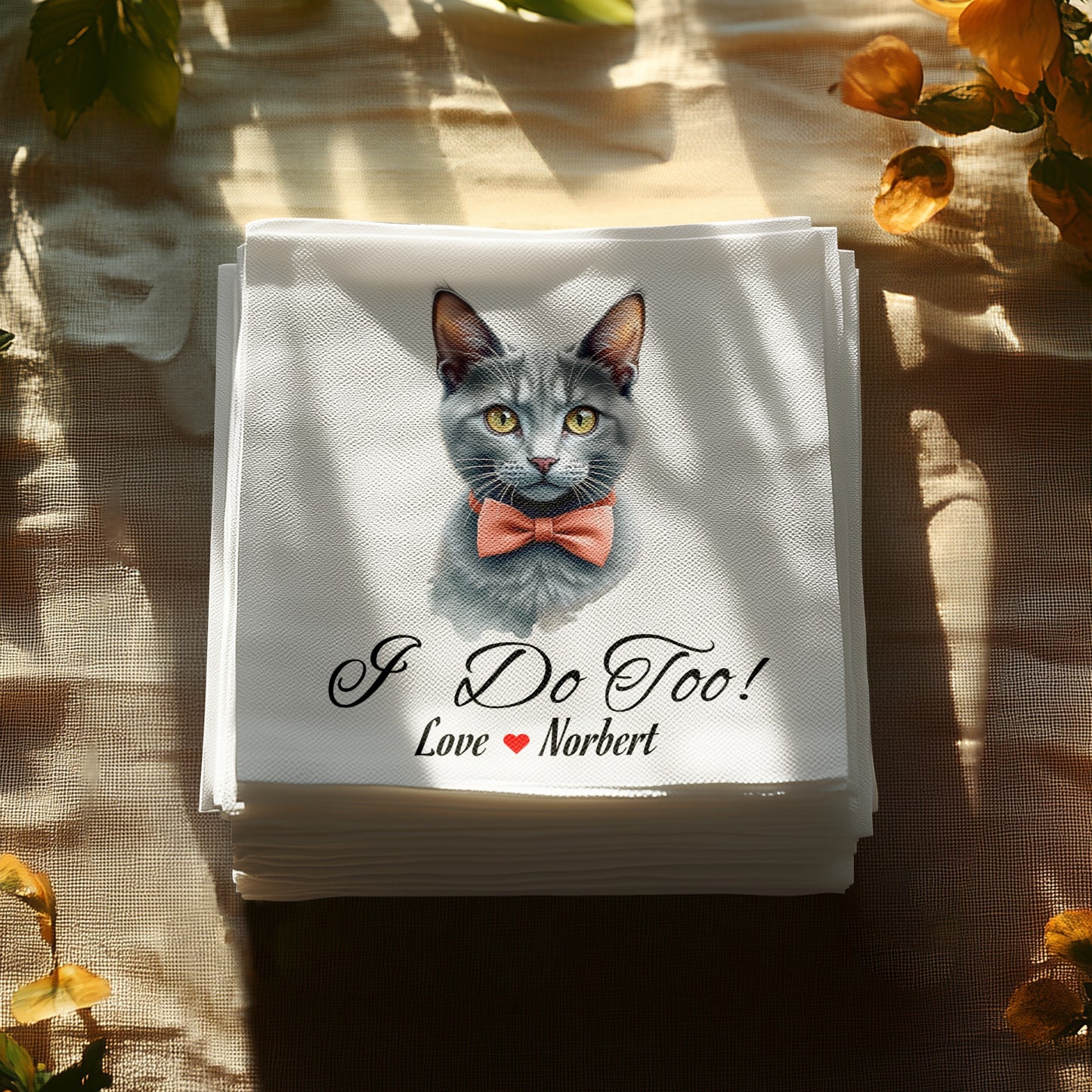 Customizable Wedding G Napkins