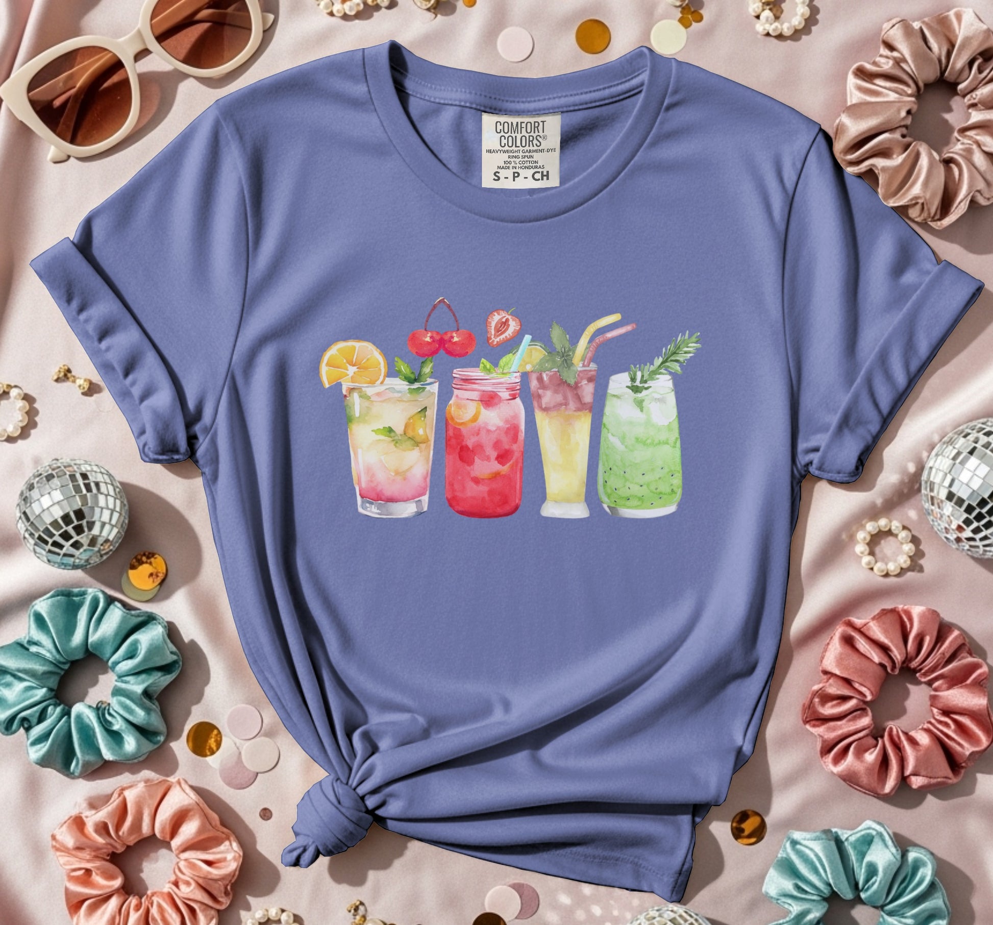 Colorful Summer Drinks Graphic Tee product