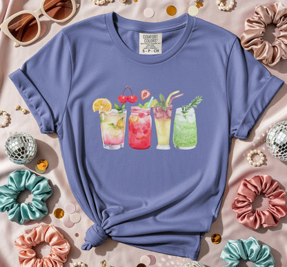Colorful Summer Drinks Graphic Tee product