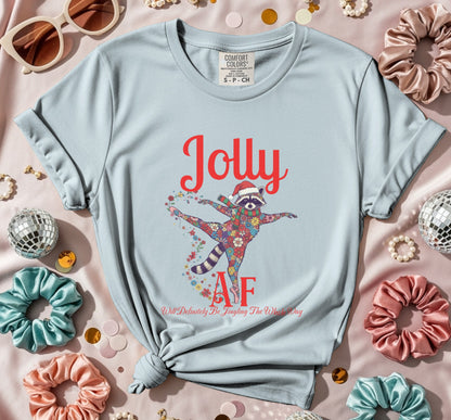 Jolly AF Winter Holiday Dance Graphic Tee