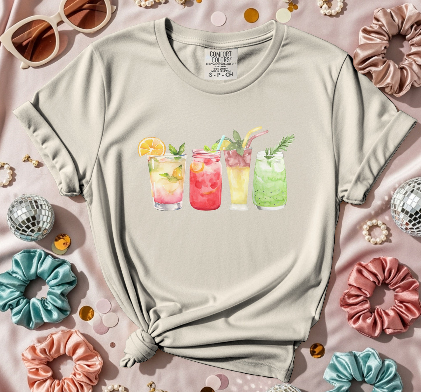 Refreshing Summer Drinks with Ice Cubes T-shirt product type