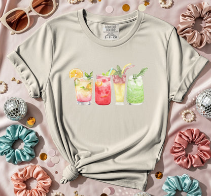 Refreshing Summer Drinks with Ice Cubes T-shirt product type