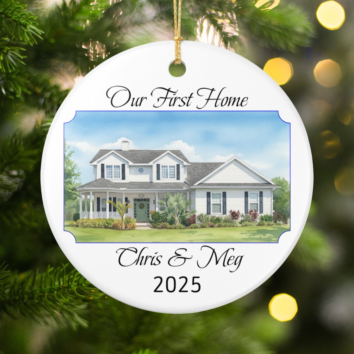 Our First Home Customizable 2025 Ornament product type