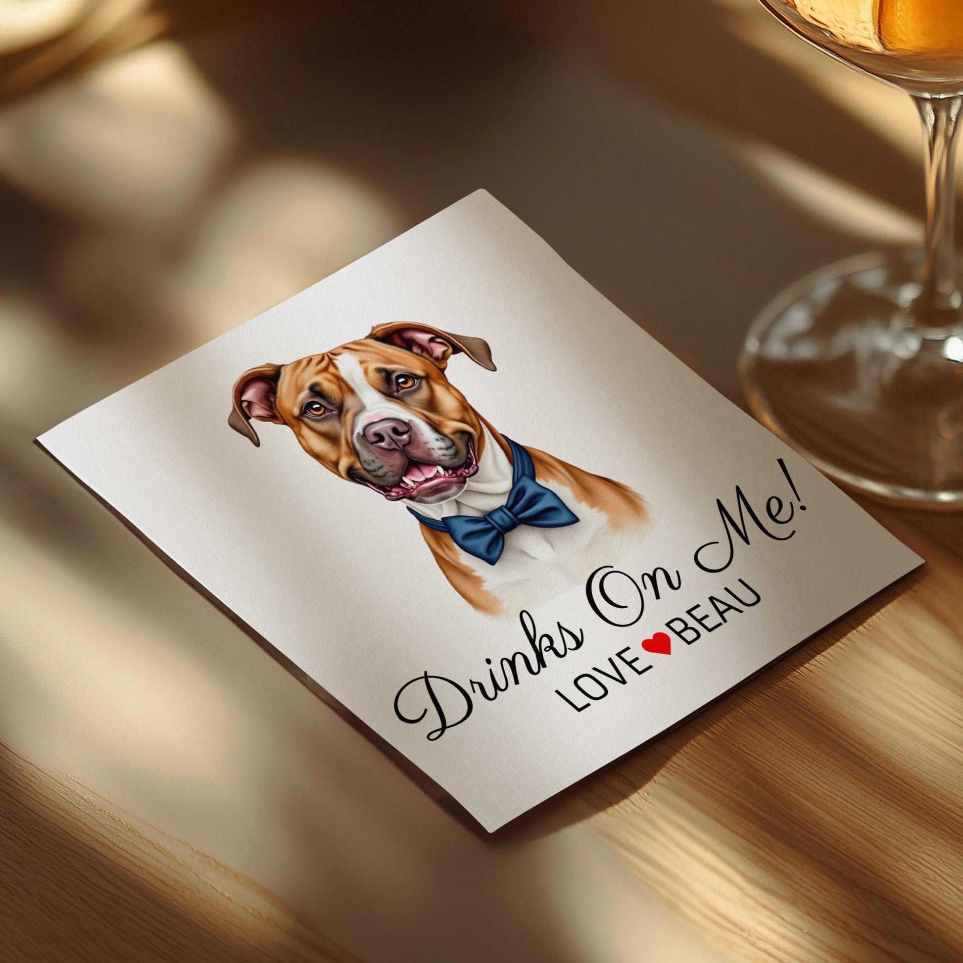 Drinks On Me Love Beau Dog Art Print product