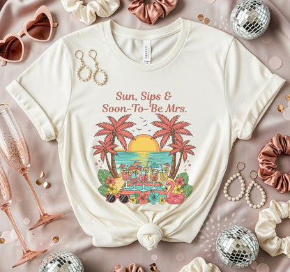 Sun Sips Soon To Be Mrs Bridesmaid Party Shirt product