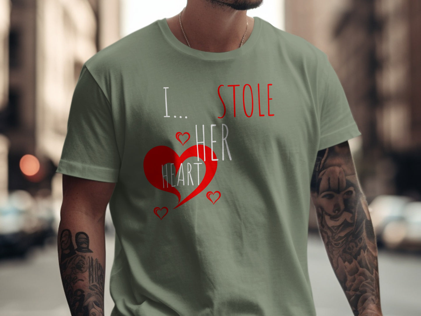I Stole Her Heart Romantic Graphic Design T-Shirt product