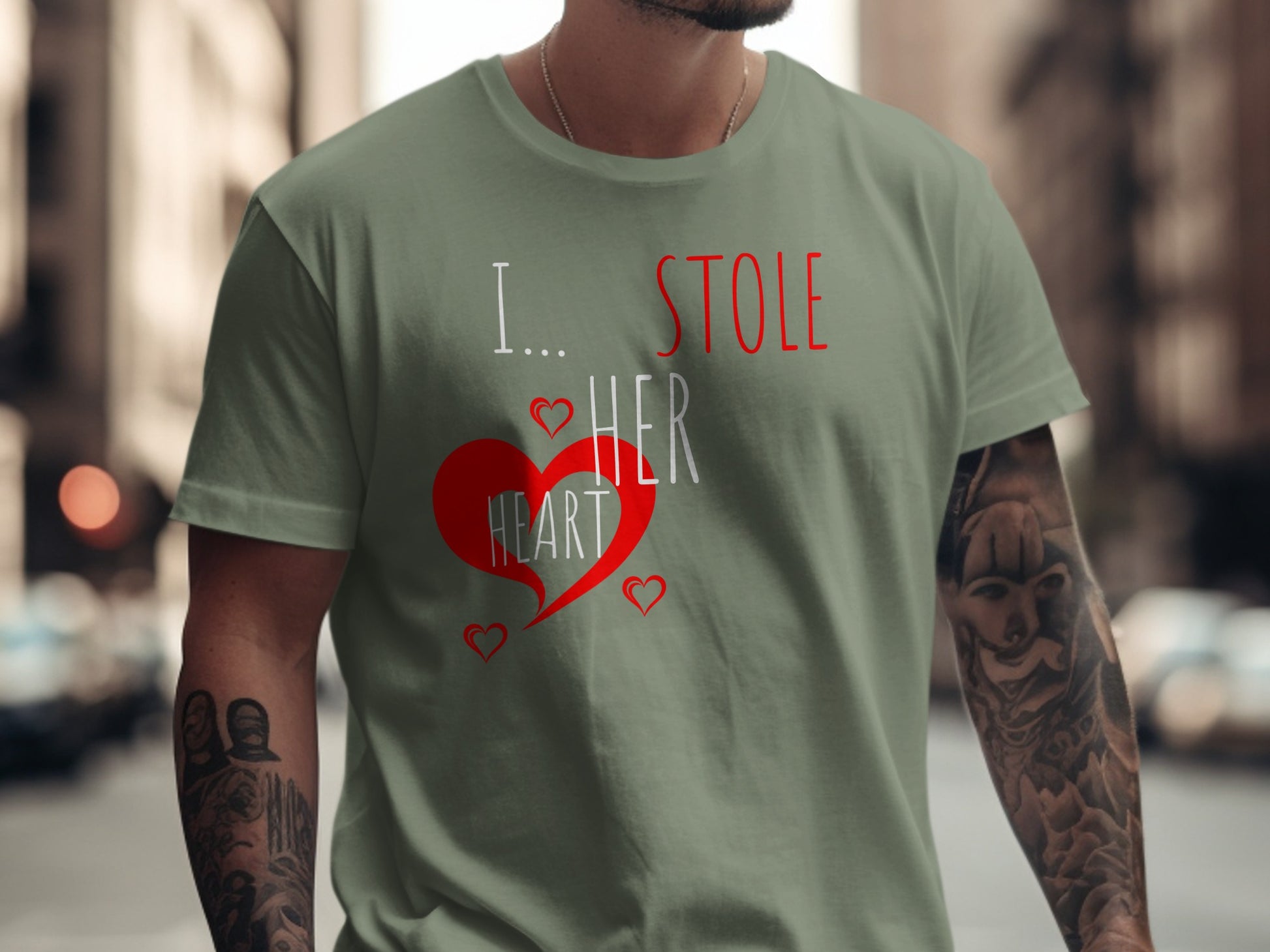 I Stole Her Heart Romantic Graphic Design T-Shirt product