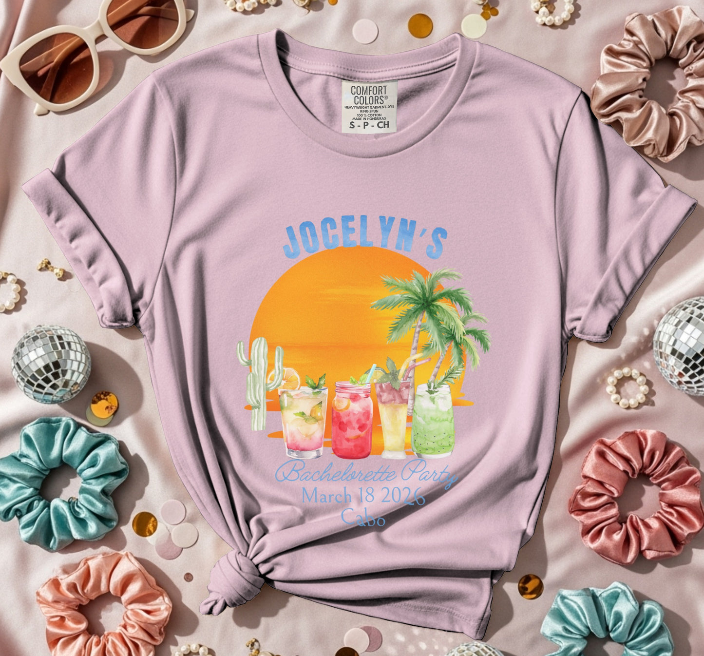 Jocelyn's Bachelorette Party custom T-shirt product type
