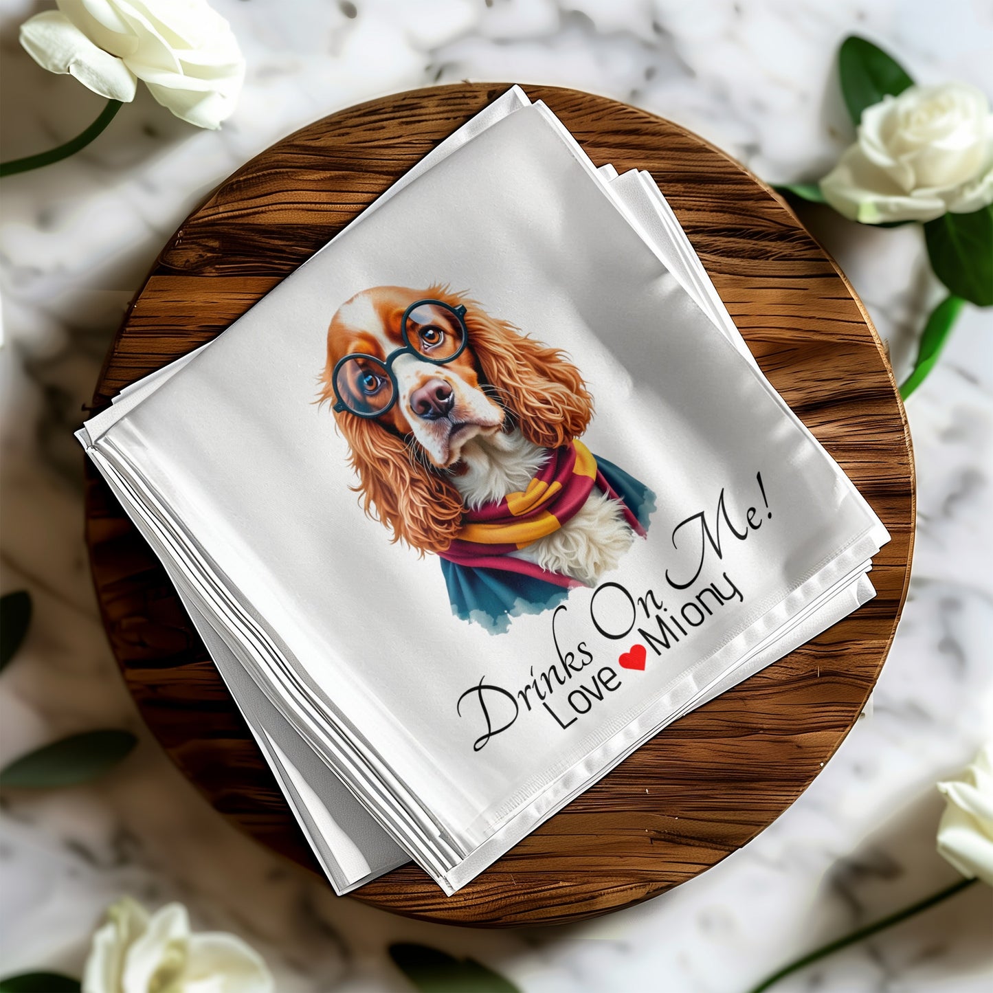 Customizable Wedding W Napkins