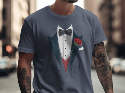 Unique Tuxedo Design in Graphic Tee Shirt product type