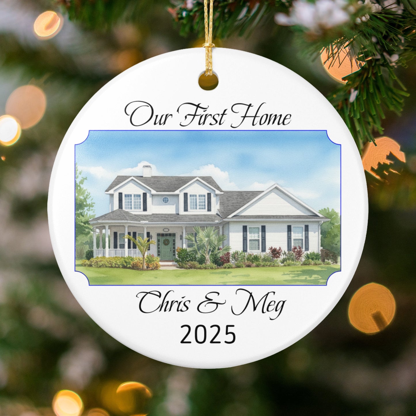 Our First Home Custom Christmas Ornament product