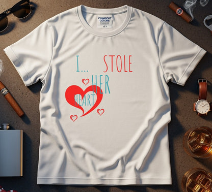 I Stole Her Heart Romantic Graphic T-Shirt product type