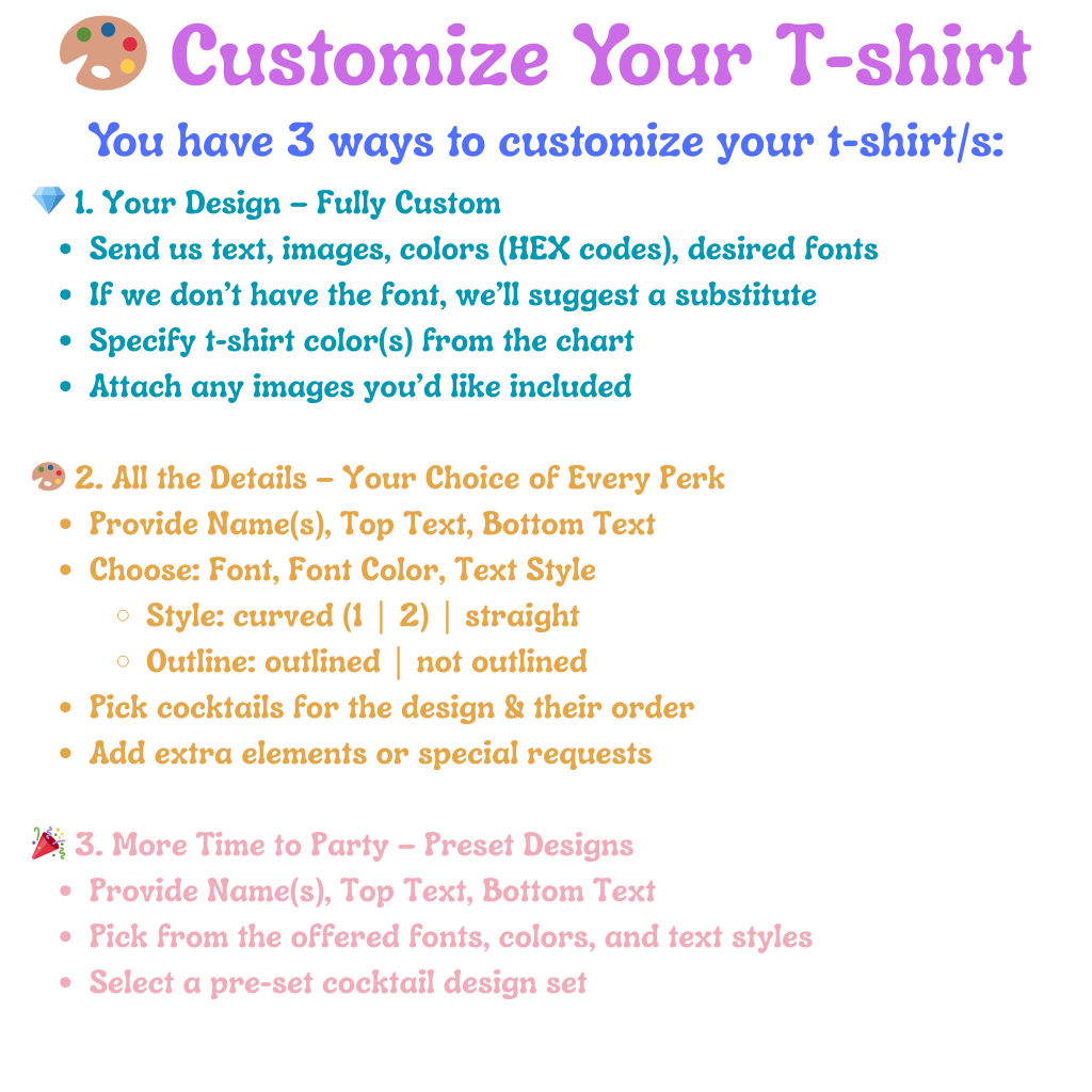 Customize Your T-shirt Personalized Clothing Product
