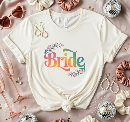 Bride Graphic T-Shirt with Floral Design product