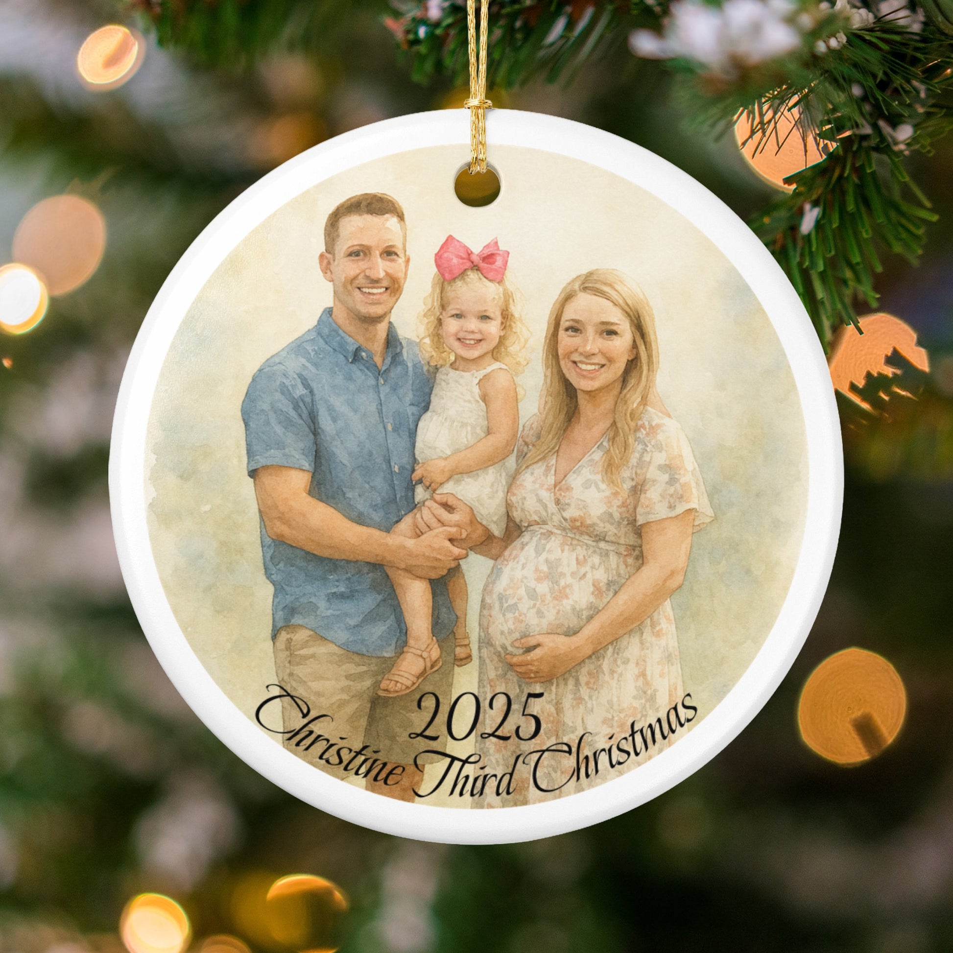 2025 Cherished Family Ornament Third Christmas product
