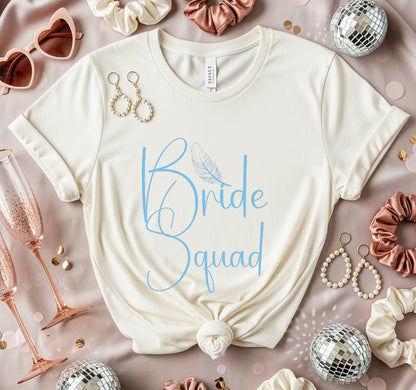 Bride Squad Feather Design Bachelorette T-Shirt product
