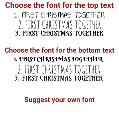 Choose the Font for the Top Text Bottom Text Product