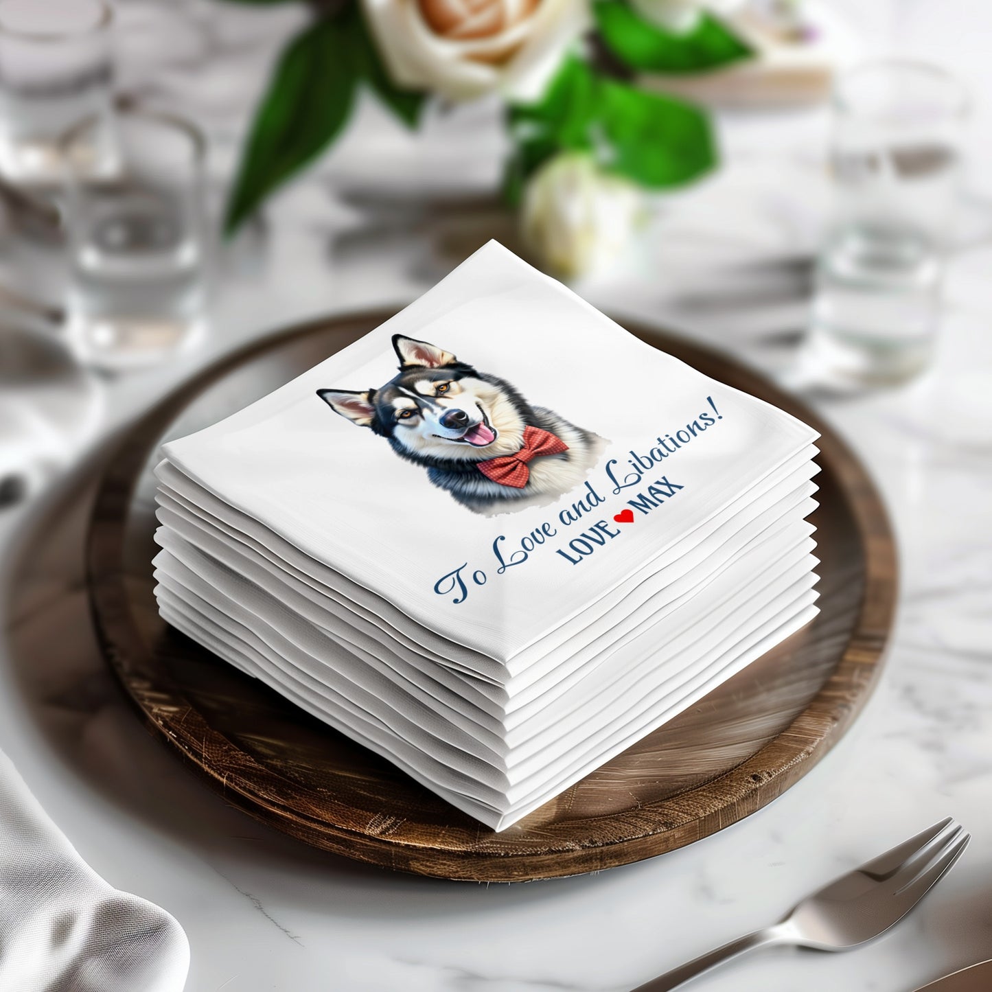 Customizable Wedding P Napkins