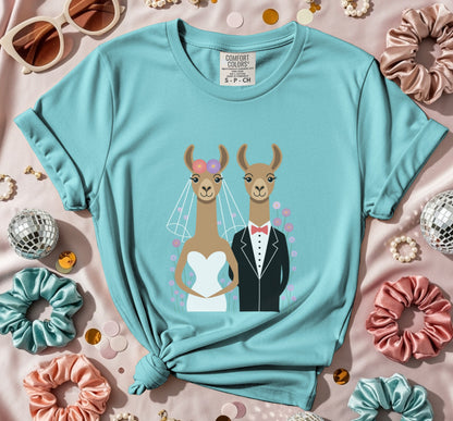 Llamas Getting Married T-Shirt