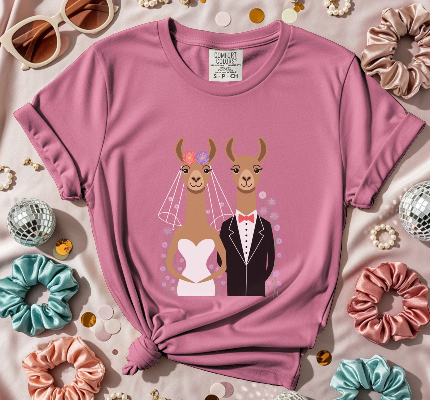 Llamas Getting Married T-Shirt
