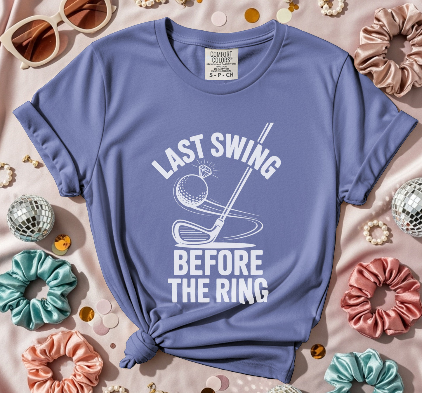 Last Swing Before The Ring Golf Ball T-Shirt