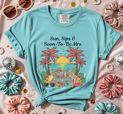 Sun Sips Soon To Be Mrs T-Shirt V