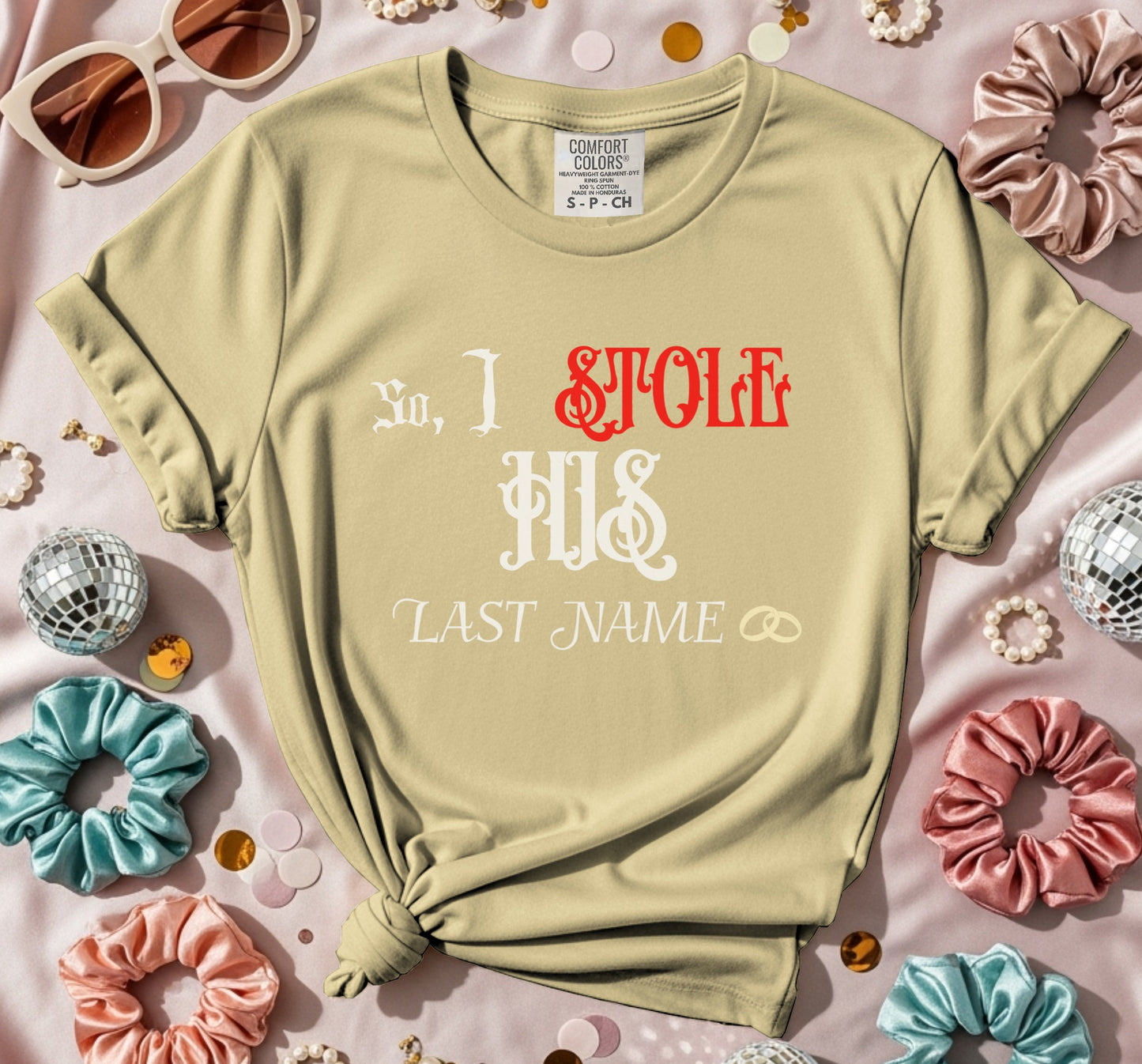 I Stole His Last Name Goth T-Shirt