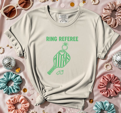Ring Referee Stripes Pickleball Paddle T-Shirt