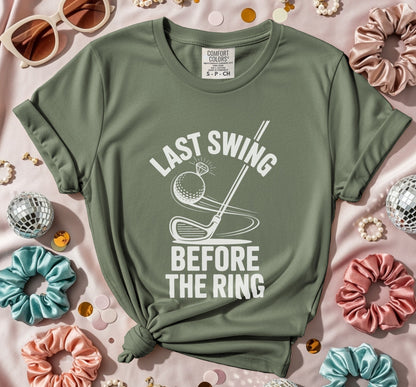 Last Swing Before The Ring Golf Ball T-Shirt