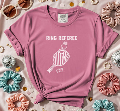 Ring Referee Stripes Pickleball Paddle T-Shirt