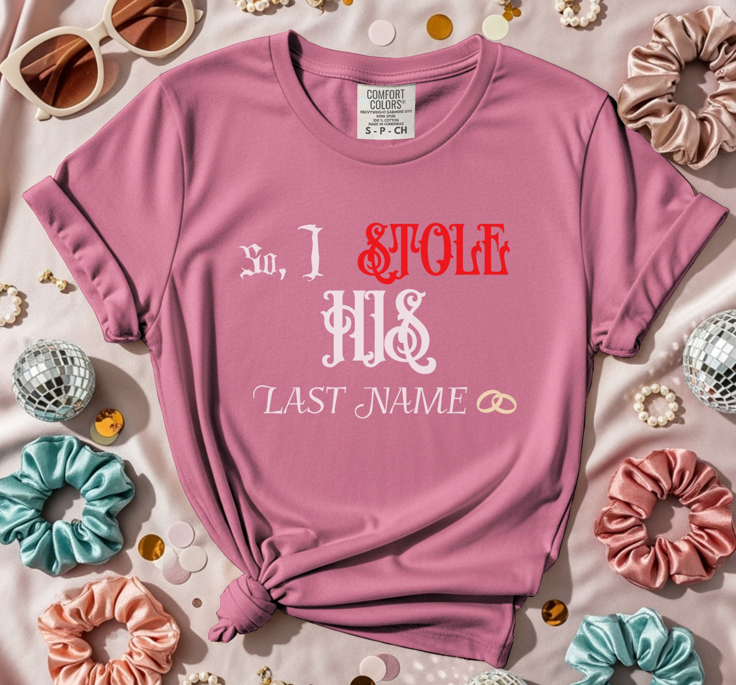 I Stole His Last Name Goth T-Shirt