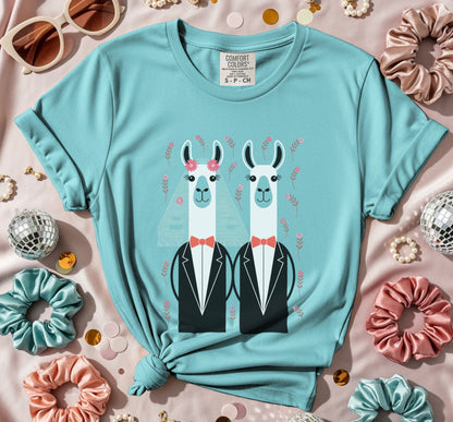 Two Llama Grooms T-Shirt