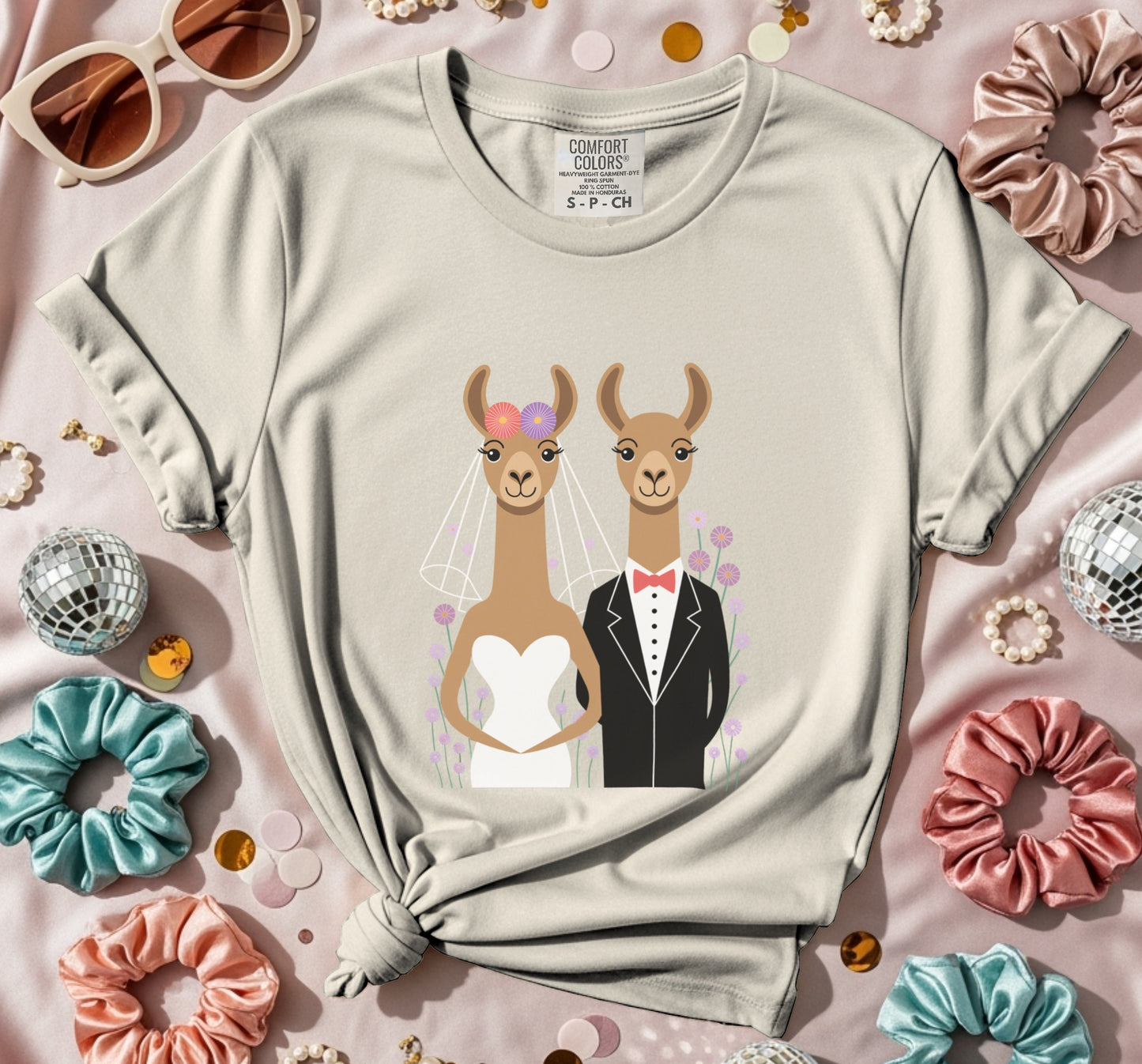Llamas Getting Married T-Shirt