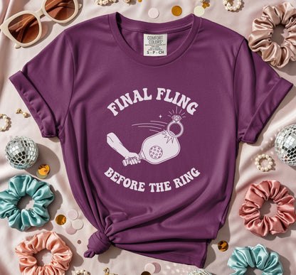 Final Fling Before The Ring Pickleball T-Shirt