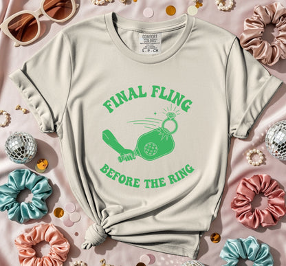 Final Fling Before The Ring Pickleball T-Shirt