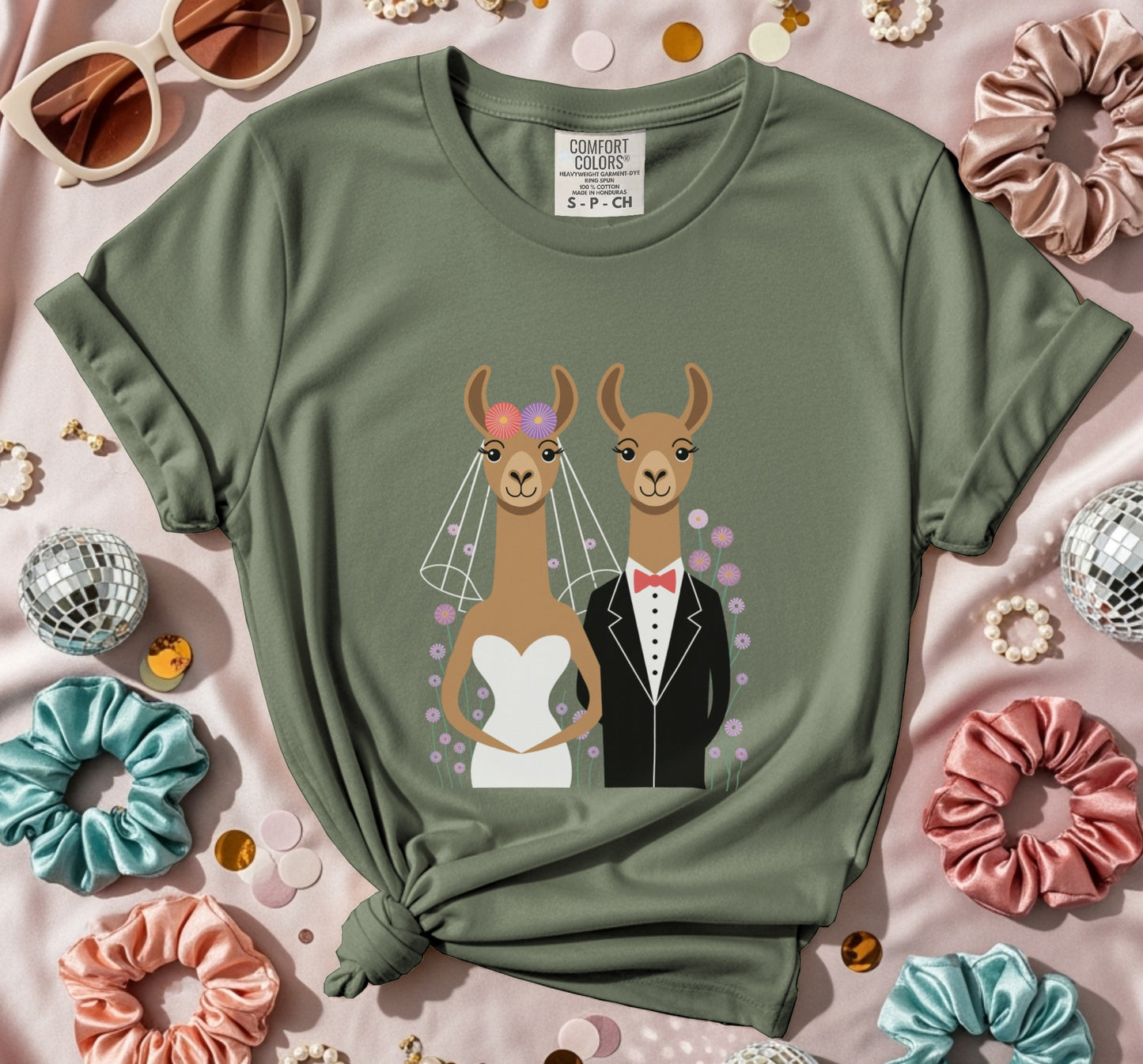 Llamas Getting Married T-Shirt