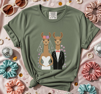 Llamas Getting Married T-Shirt