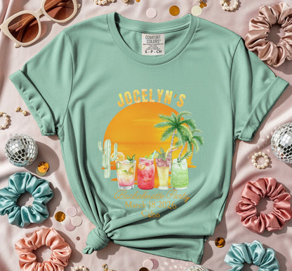 Customizable Bachelorette Party Tropical T-shirt