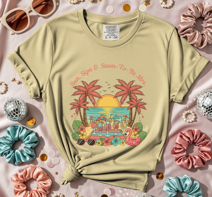 Sun Sips Soon To Be Mrs T-Shirt Y