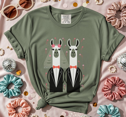 Two Llama Grooms T-Shirt