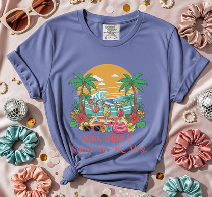 Sun Sips and Soon-To-Be Mrs T-Shirt X
