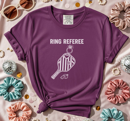 Ring Referee Stripes Pickleball Paddle T-Shirt