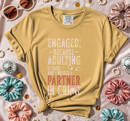 Engaged Partner in Crime Western T-Shirt