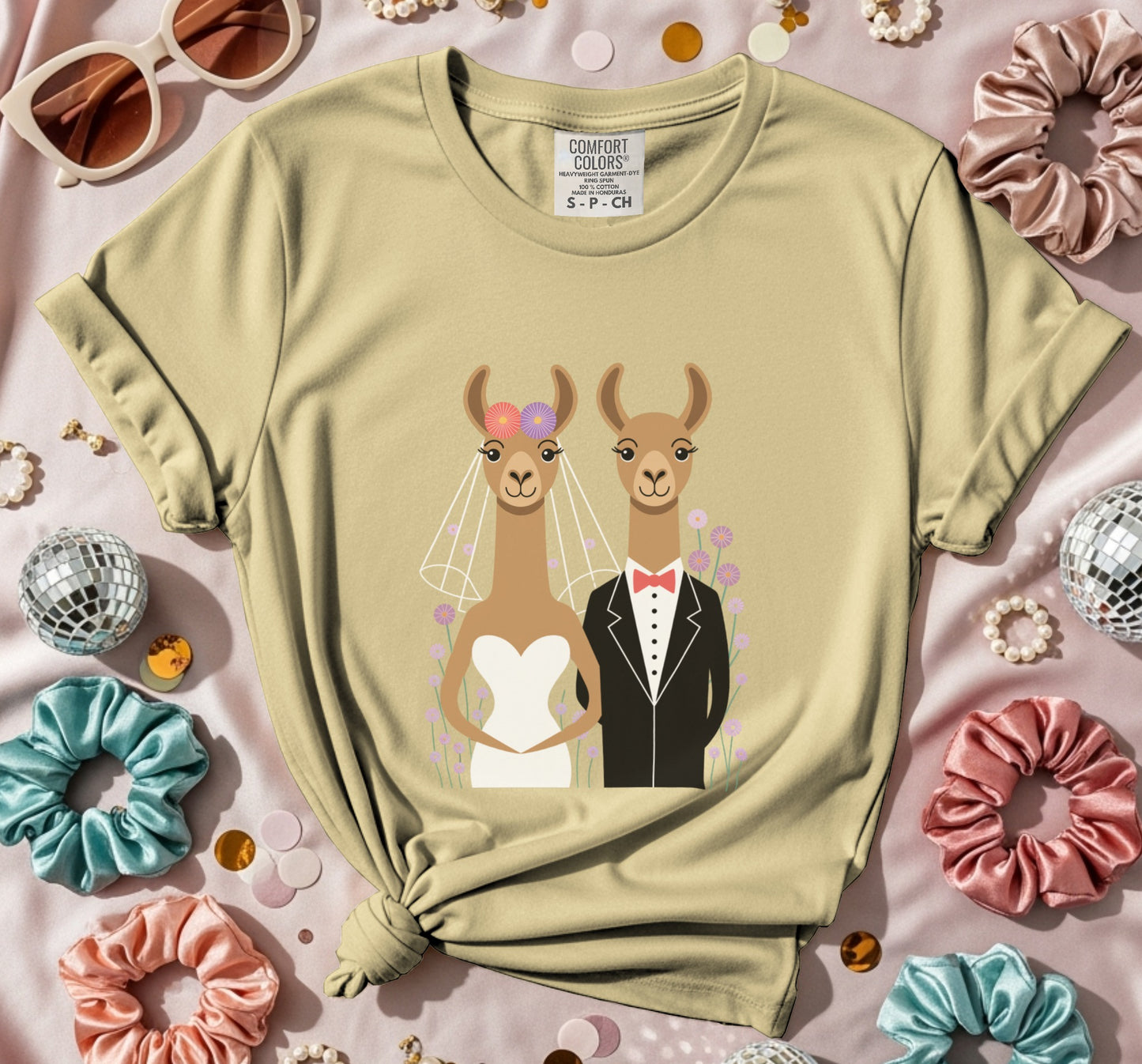 Llamas Getting Married T-Shirt